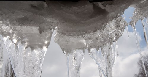 Ice Hanging From My Conservatory Gutters